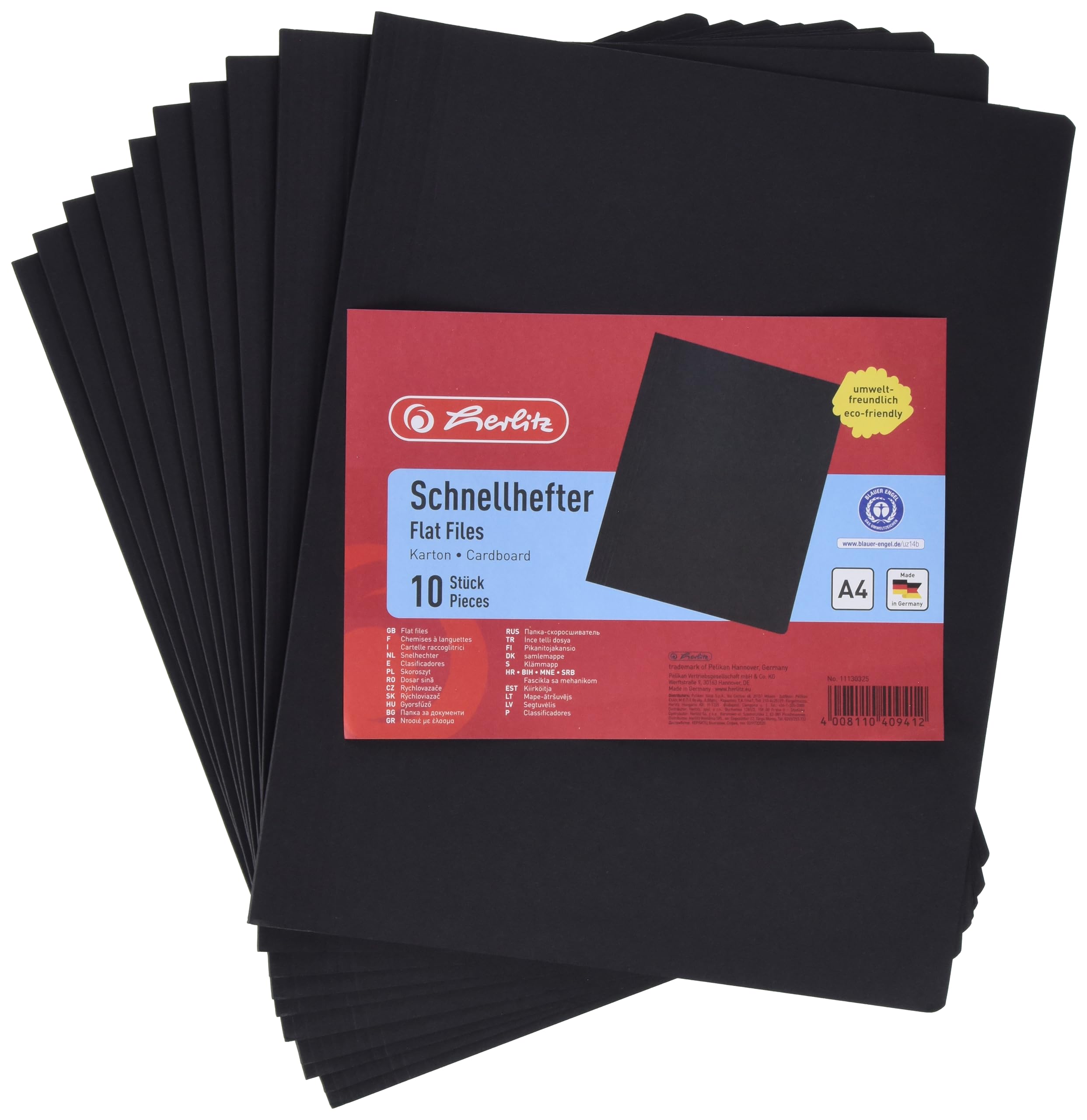 herlitz-schnellhefter-a4-karton-schwarz-intensiv-10-st-ck image 1