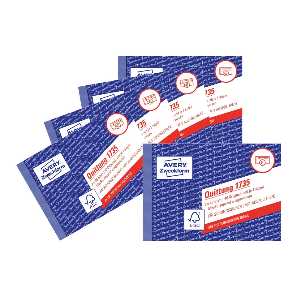 avery-zweckform-1735-5-quittungsblock-a6-quer-5er-pack-2x40-blatt-mit-durchschla image 1