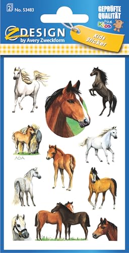 avery-zweckform-z-design-53483-glitzer-papier-sticker-pferde-22-aufkleber image 7