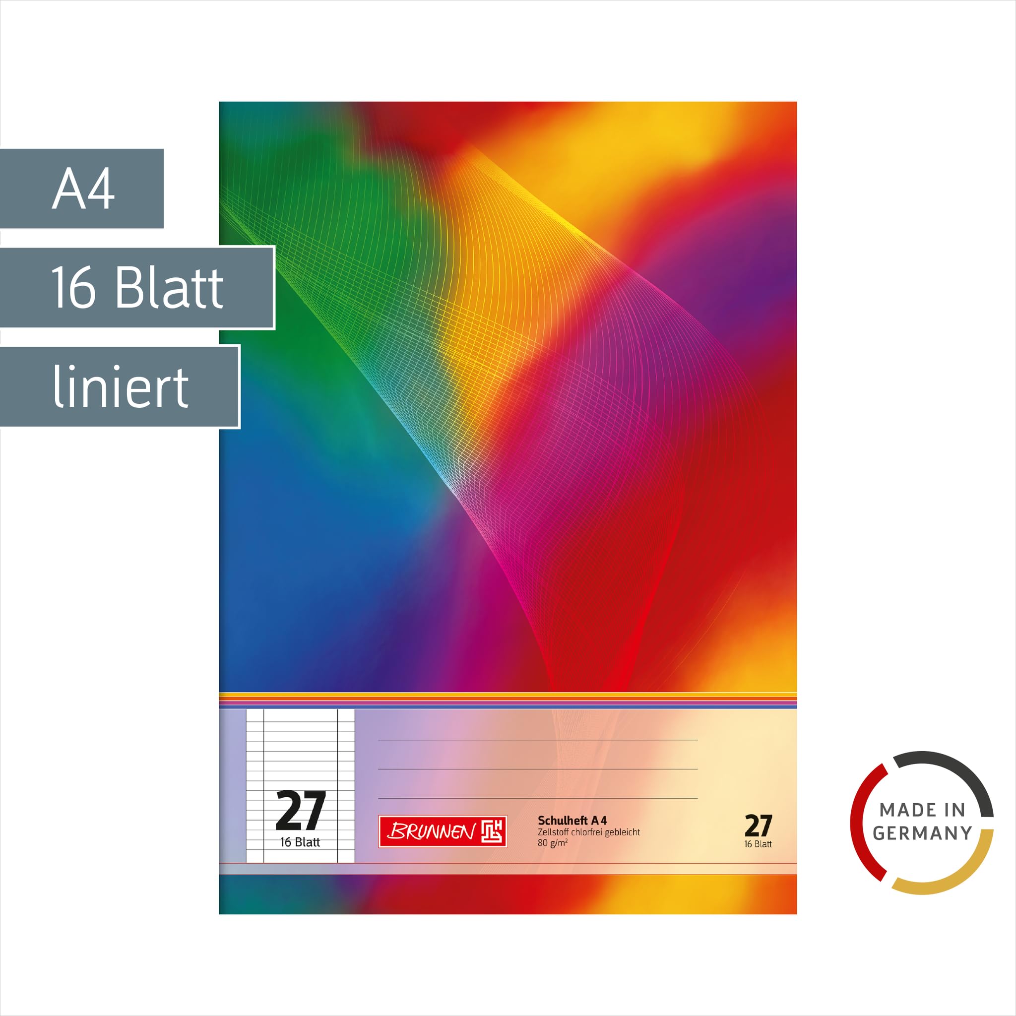 brunnen-schulheft-104492702-din-a4-lineatur-27-16-blatt-liniert-fsc image 2