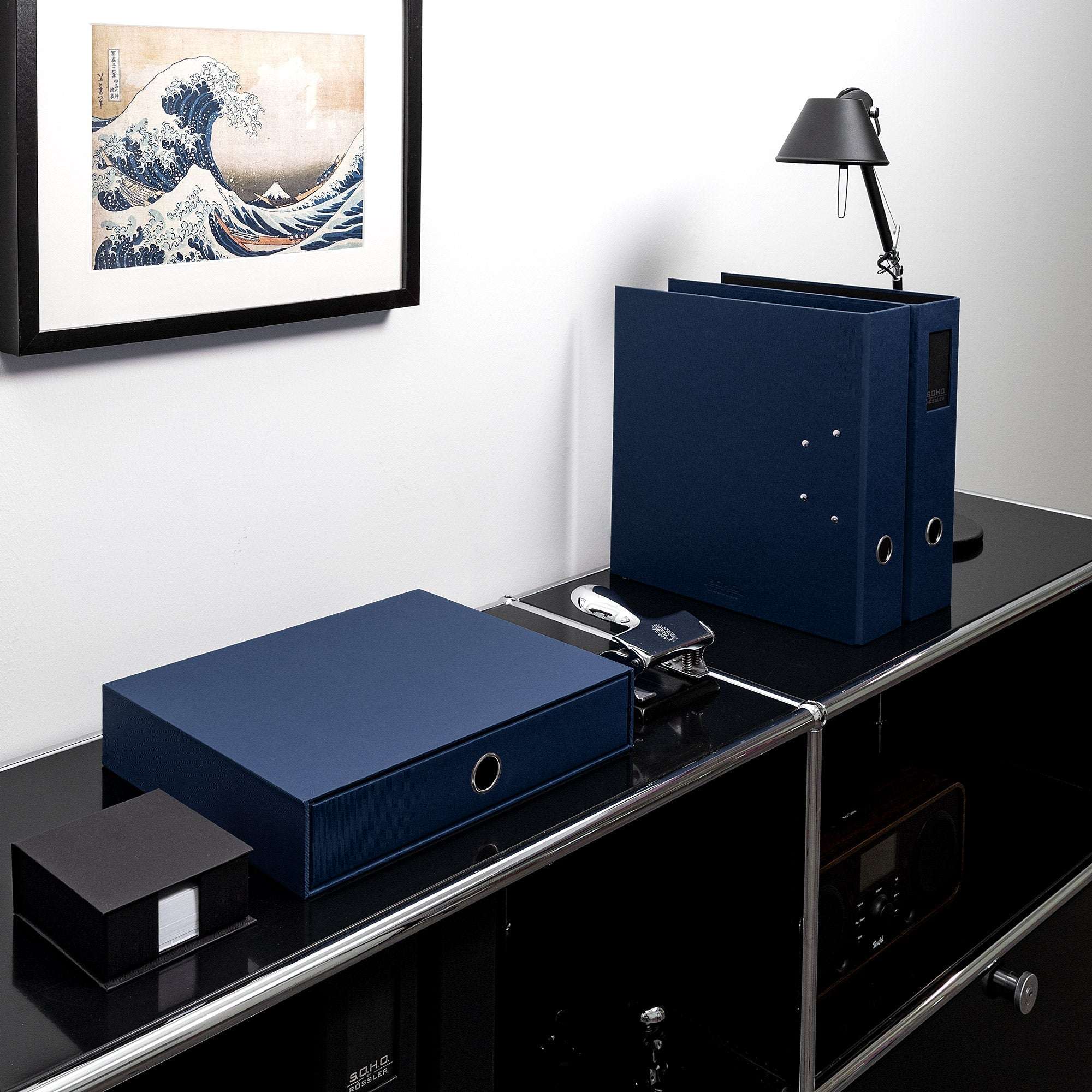 r-ssler-s-o-h-o-schubladenbox-a4-querformat-1-fach-navy-blau image 4