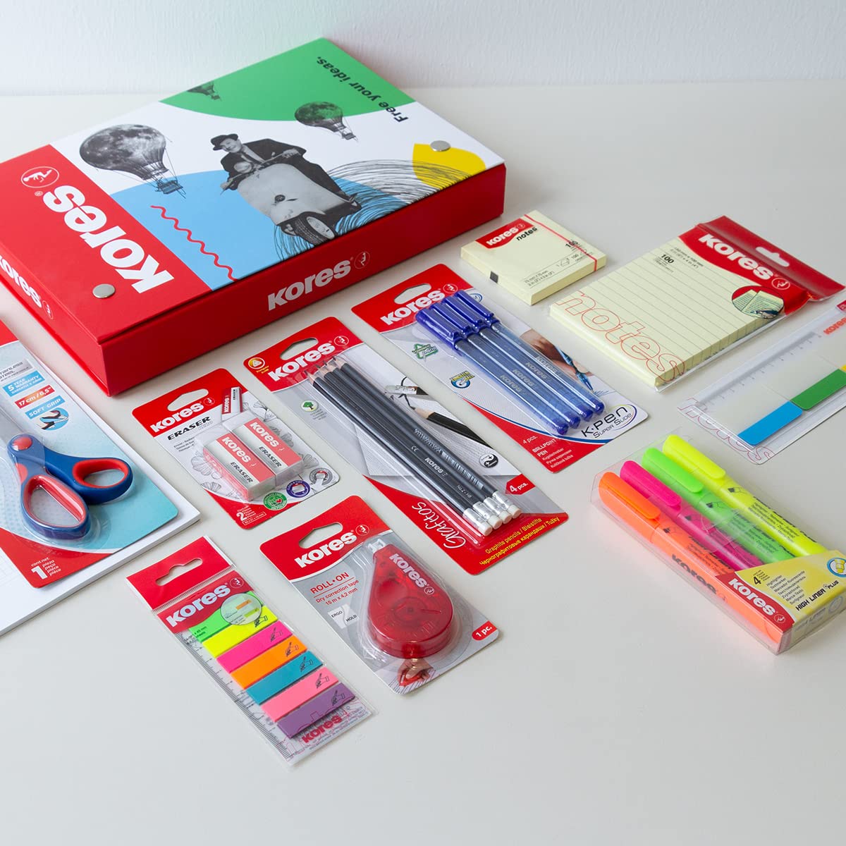 kores-homeoffice-set-11-teiliges-schreibwaren-set-im-hartpappe-koffer-bunt image 5