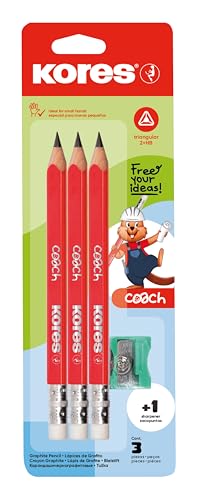 kores-coach-bleistift-dreieckig-2-hb-3er-pack-mit-spitzer image 6