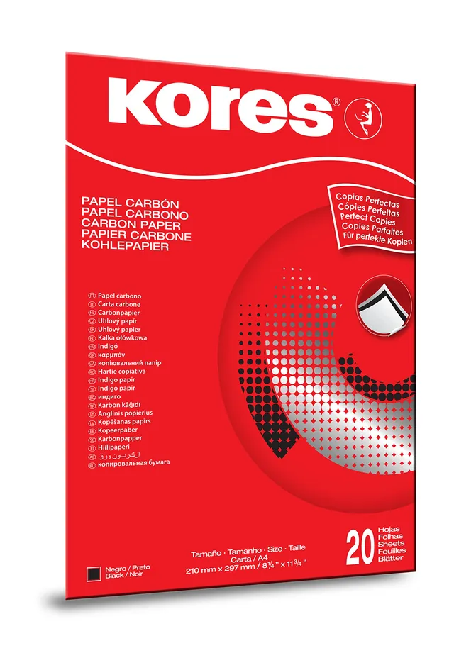 kores-kohlepapier-schwarz-a4-21-x-29-7-cm-20-blatt image 1