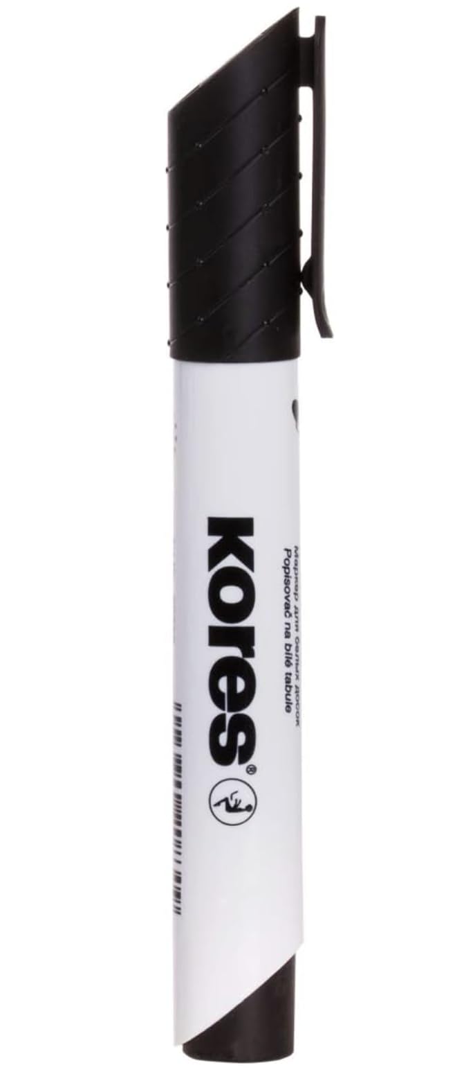 kores-k-marker-xw1-whiteboard-marker-schwarz-runde-spitze-12er-pack-20830 image 2