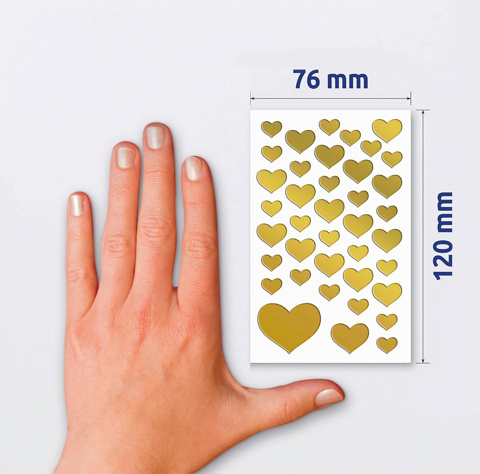 avery-zweckform-53282-z-design-folien-sticker-herzen-gold-39-aufkleber image 3