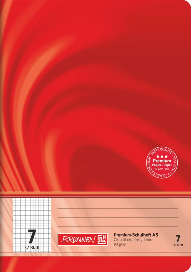 brunnen-104550702-premium-schulheft-din-a5-32-blatt-liniert-kariert-doppelheft image 1