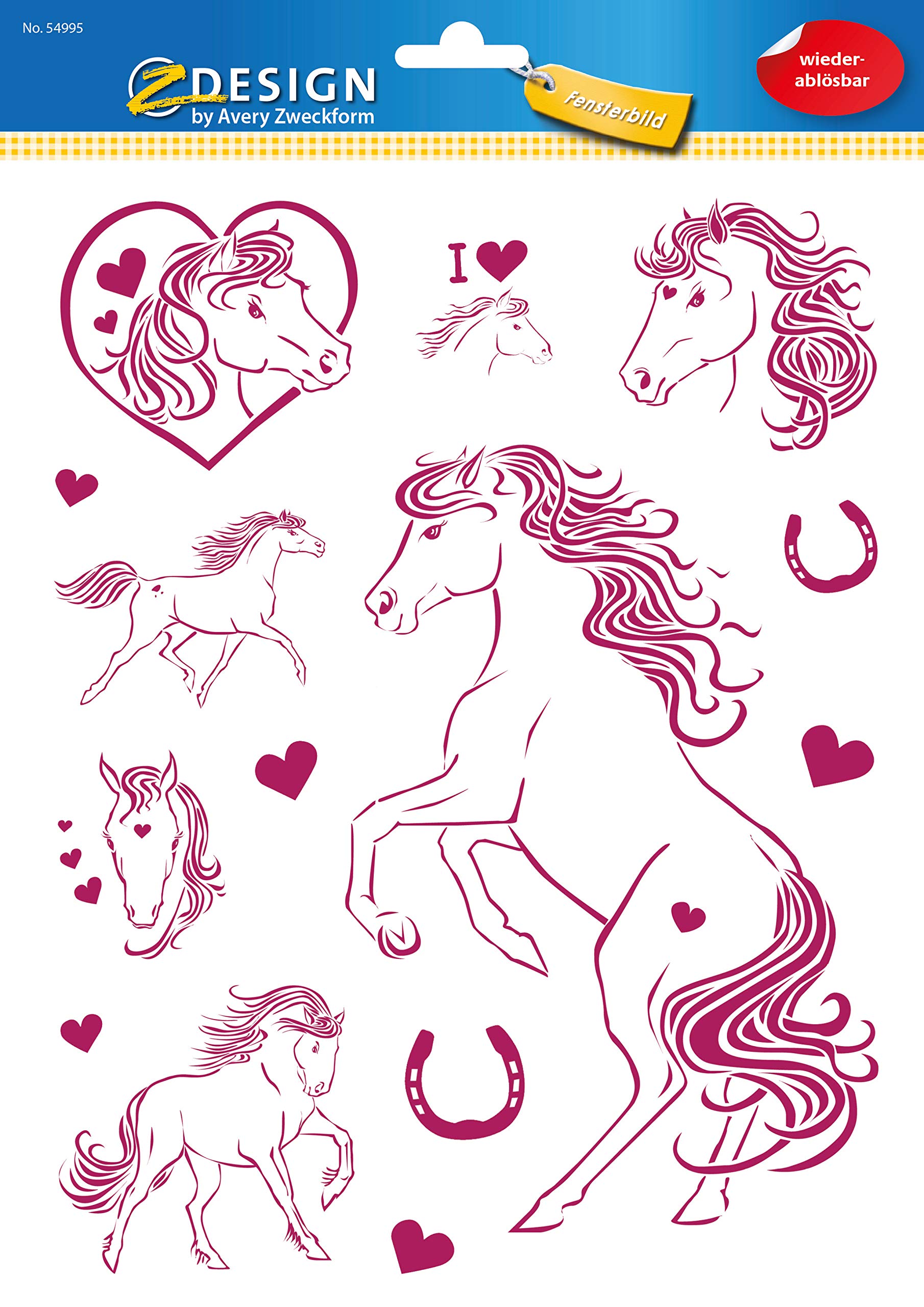 avery-zweckform-z-design-fensterbilder-pferde-54995-selbstklebend-14-sticker image 2