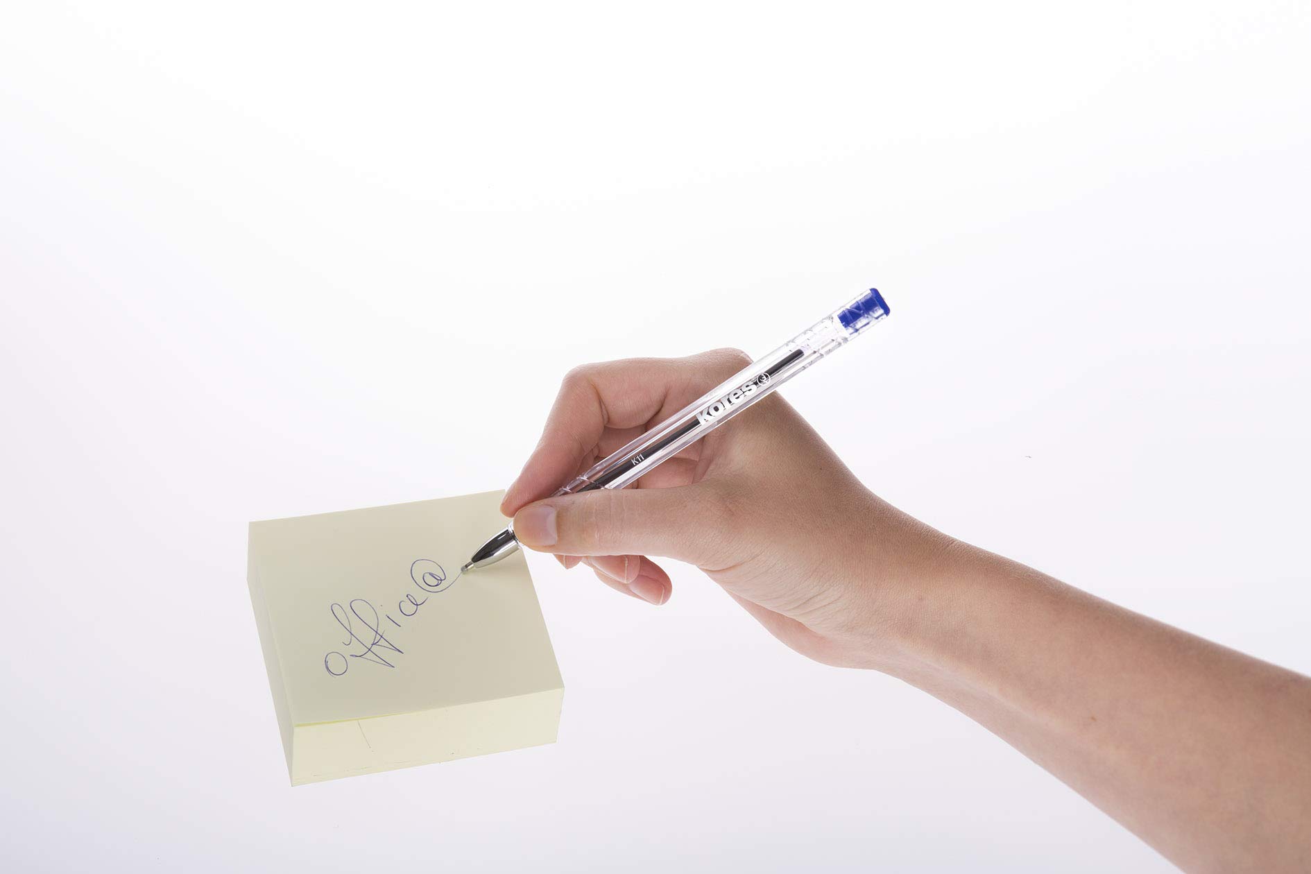 kores-k-pen-super-slide-k11-einweg-kugelschreiber-blau-12-st-ck-in-h-ngebox image 4
