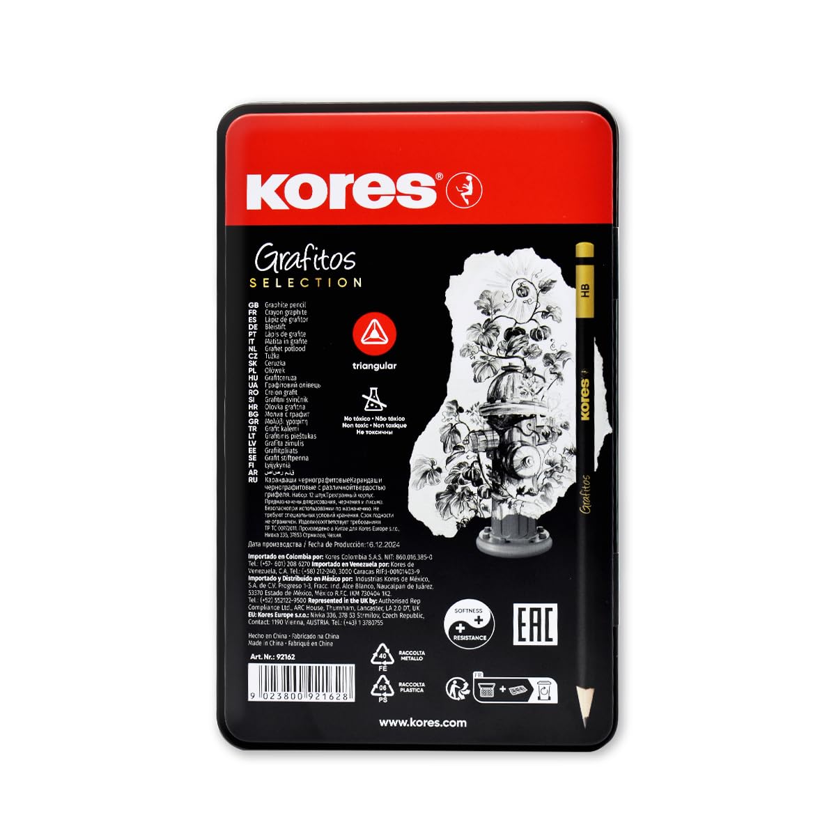 kores-grafitos-art-set-12-zeichenbleistifte-8b-bis-2h-in-metallbox image 7