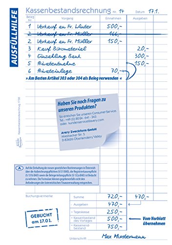 avery-zweckform-1758-kassenbestandsrechnung-a5-2x40-blatt-selbstdurchschreibend- image 8
