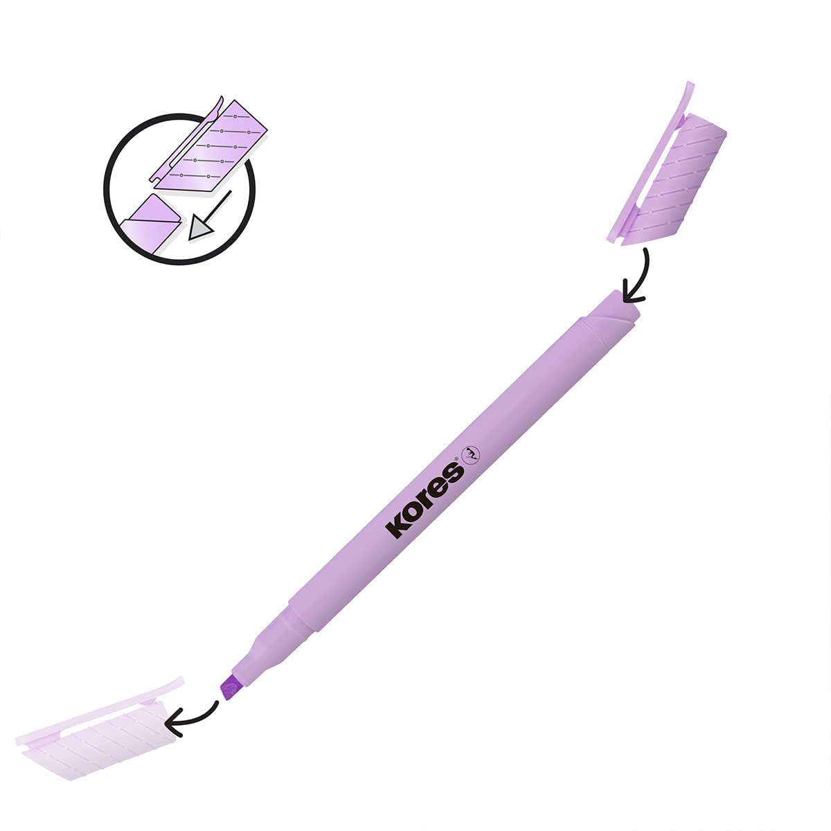 kores-high-liner-pastell-textmarker-6er-set-keilspitze image 4