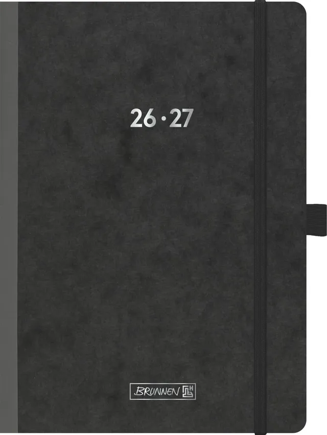 brunnen-sch-lerkalender-2026-2027-fact-plus-pressspan-schwarz-a5 image 1