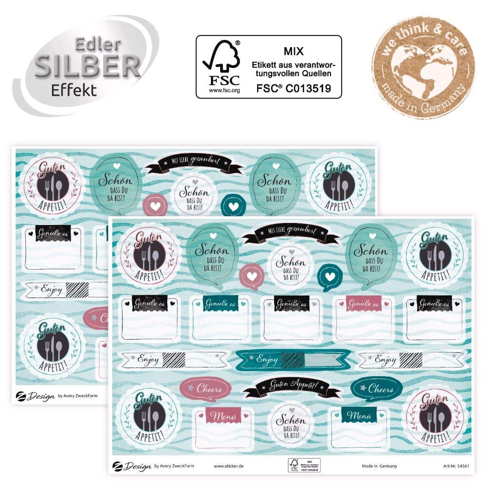 avery-zweckform-54561-dekosticker-tischdeko-48-aufkleber-auf-a5-bogen-mit-silber image 4