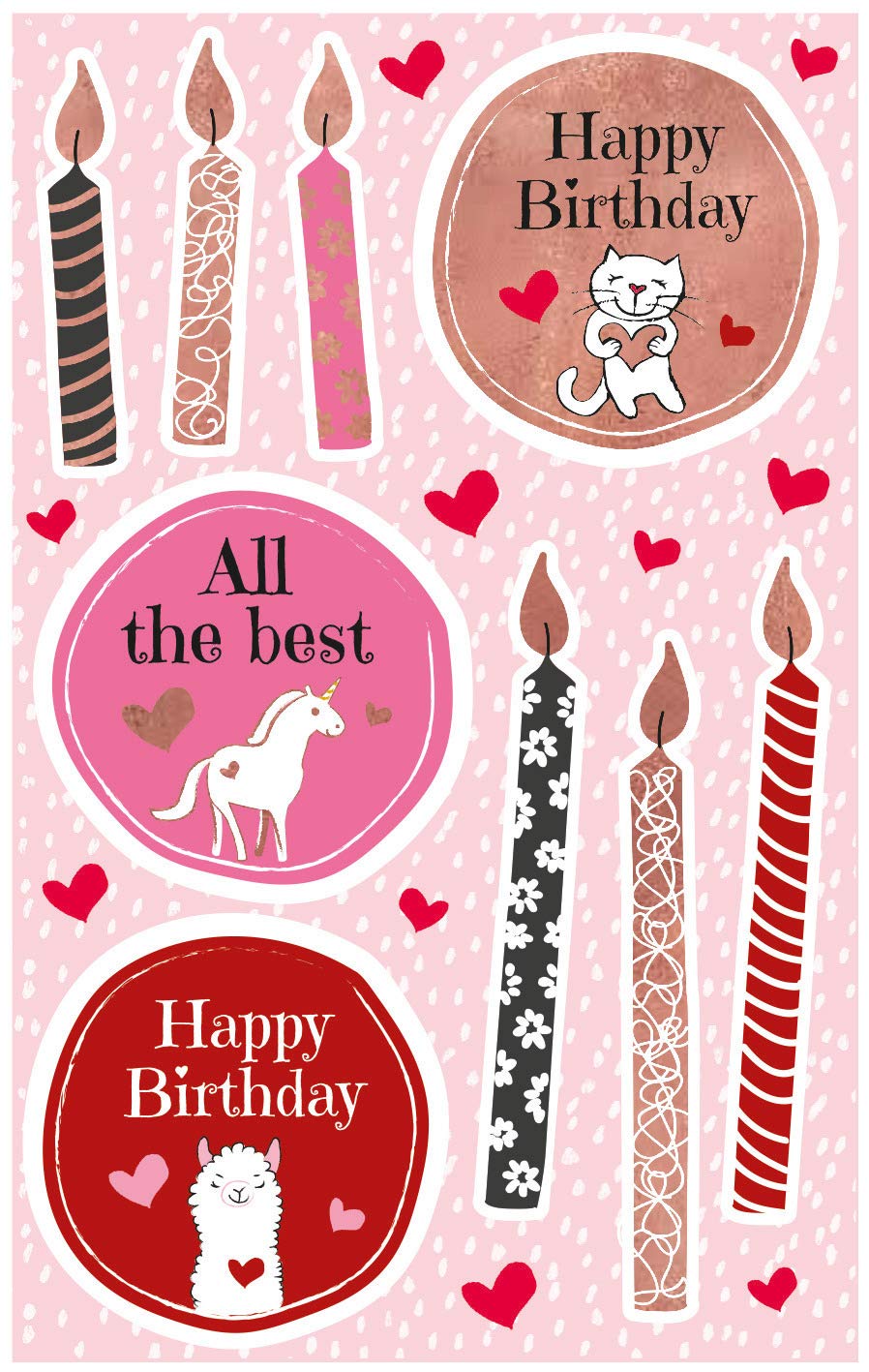 avery-zweckform-57076-z-design-deko-sticker-happy-birthday-19-aufkleber-mit-gold image 1