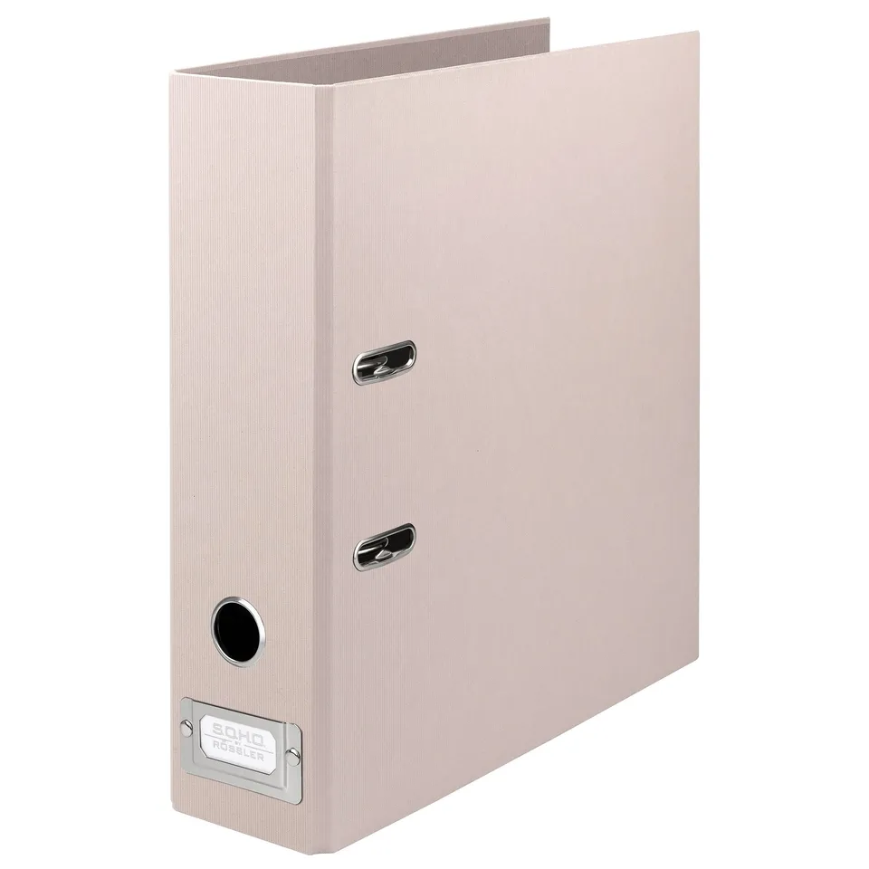 r-ssler-s-o-h-o-ordner-breit-a4-8cm-powder-rosa-mit-metall-r-ckenschild image 1