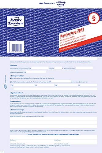 avery-zweckform-2881-5-kaufvertrag-allgemein-privat-a4-selbstdurchschreibend-5-s image 5