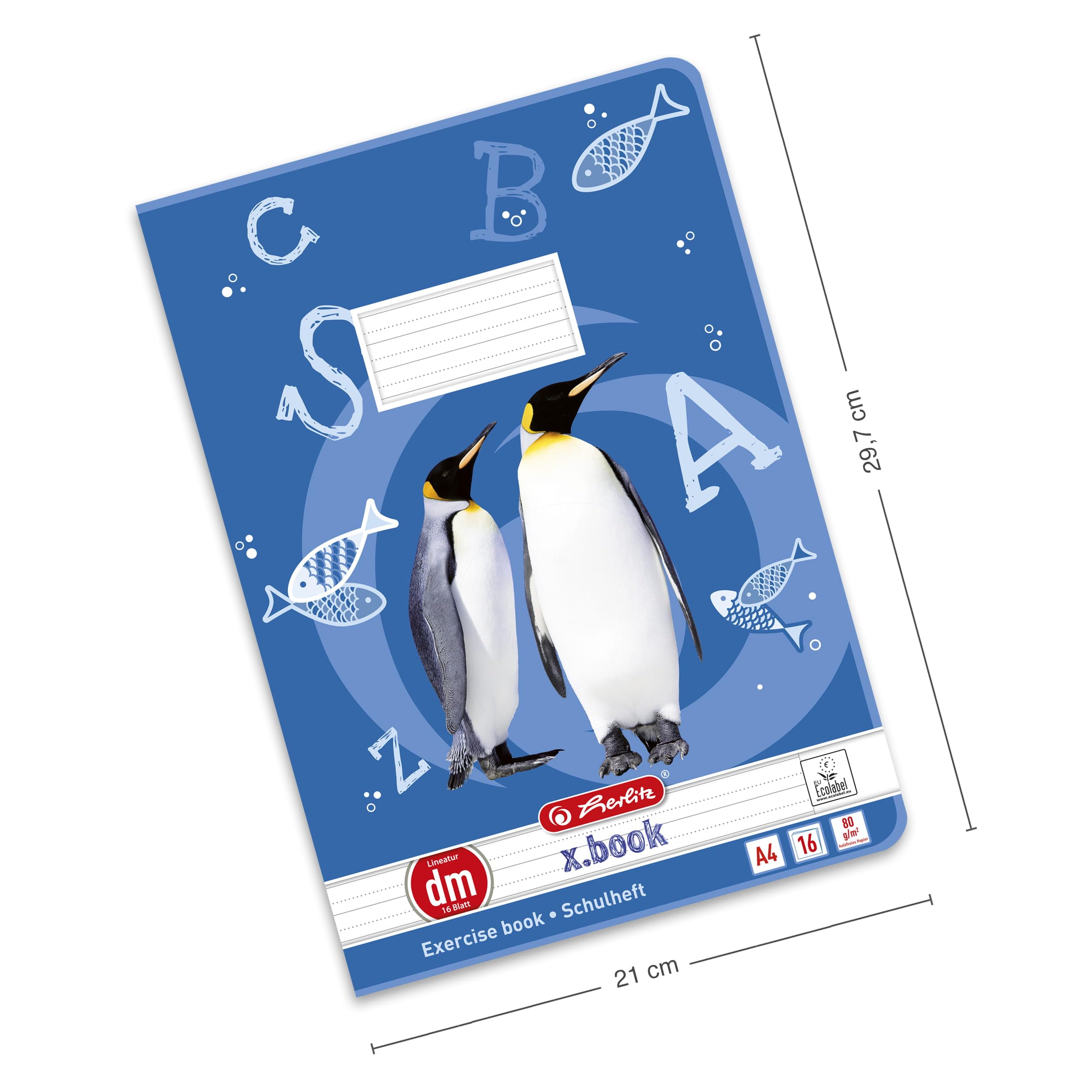 herlitz-schulheft-x-book-a4-lineatur-dm-16-blatt-10-st-ck image 2