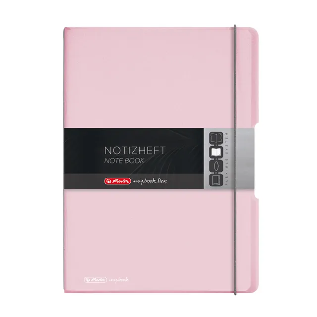 herlitz-my-book-flex-notizheft-a4-pp-wechselcover-verschlussgummi-rose-transpare image 1