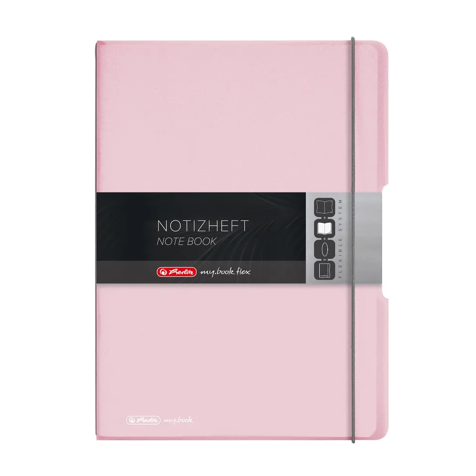 herlitz-my-book-flex-notizheft-a4-pp-wechselcover-verschlussgummi-rose-transpare image 1