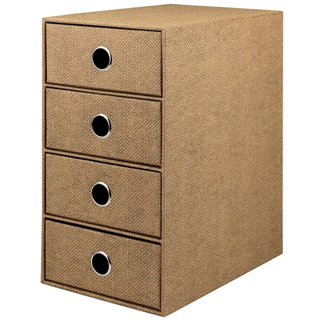 r-ssler-s-o-h-o-schubladenbox-a5-4-f-cher-haselnuss-braun image 1