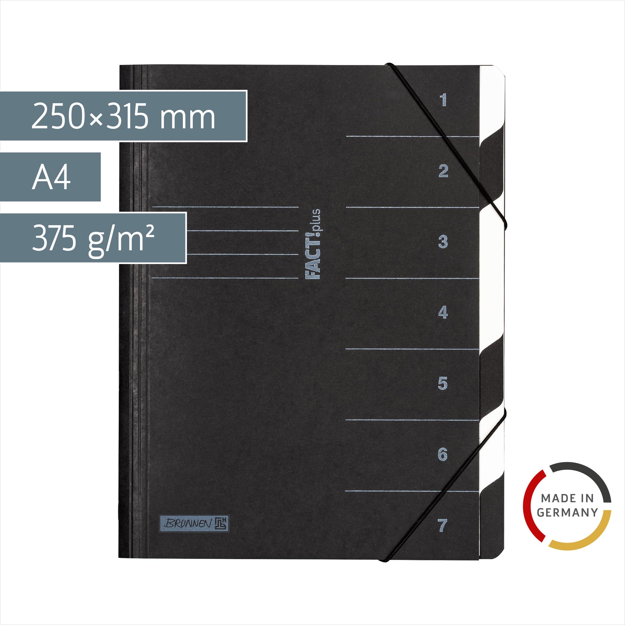 brunnen-ordnungsmappe-factplus-a4-schwarz-7-f-cher image 2