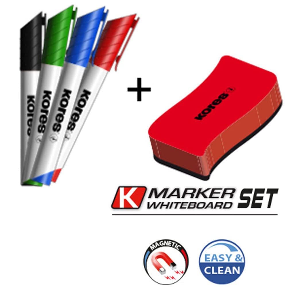 kores-k-marker-xw2-whiteboard-marker-set-4-sortierte-farben-mit-keilspitze-magne image 4