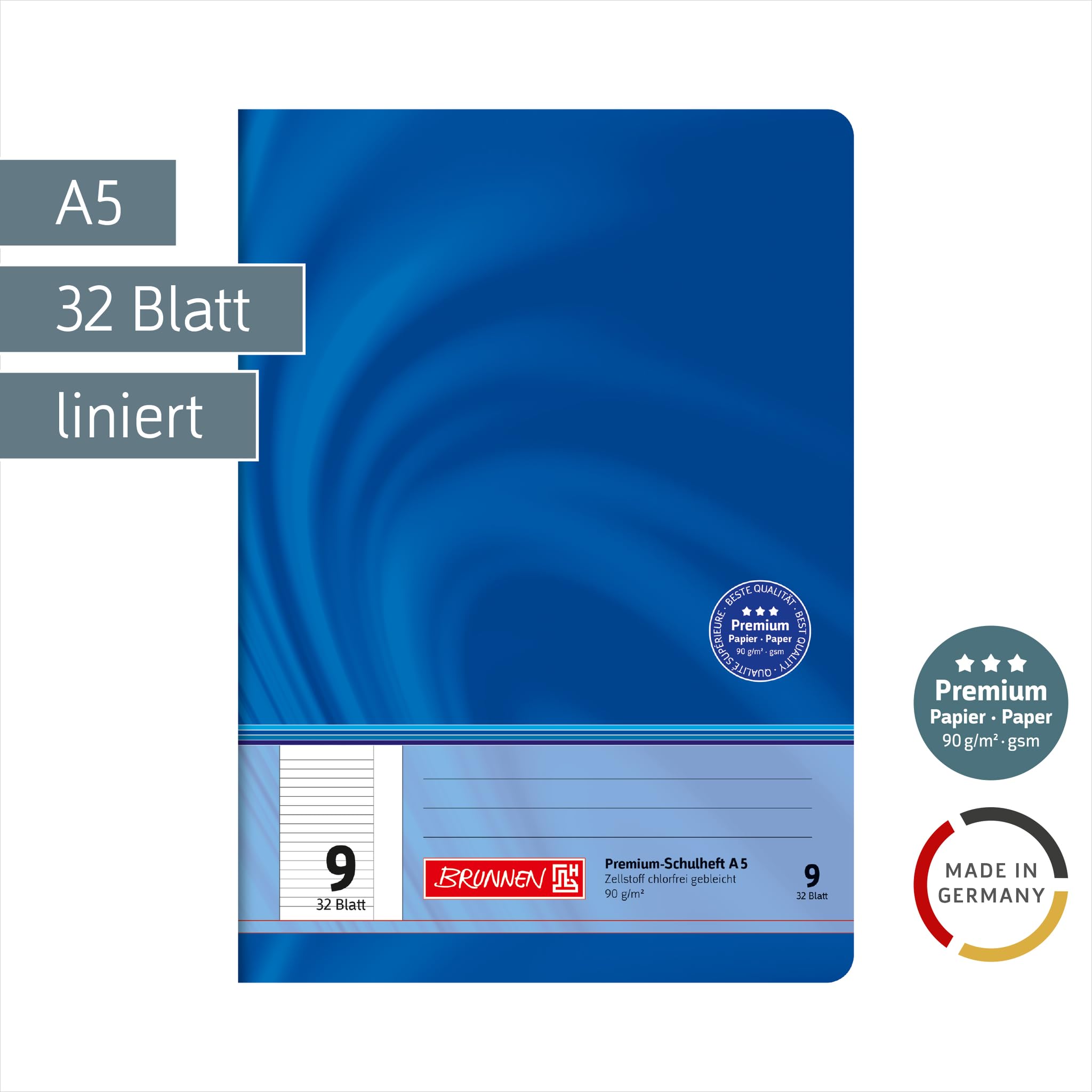 brunnen-premium-schulheft-104550902-din-a5-lin-9-32-blatt-doppelheft image 2