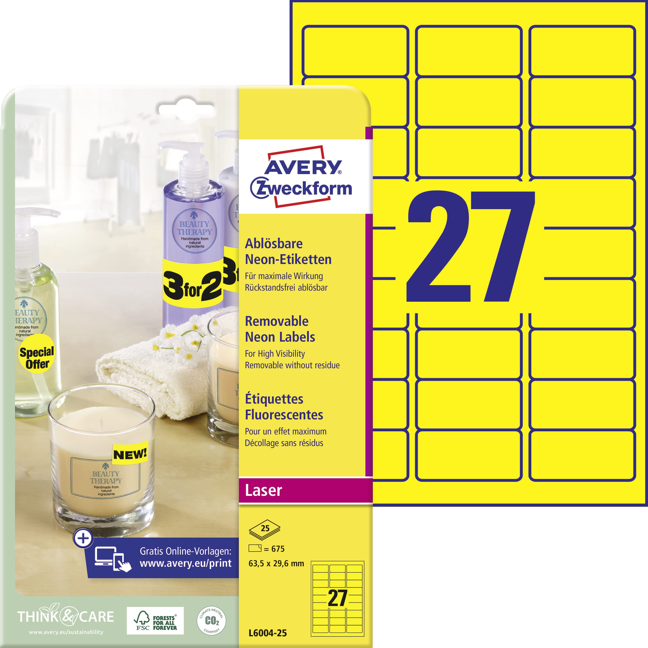 avery-zweckform-l6003-25-etiketten-675-neonrote-wiederabl-sbare-aufkleber-63-5x2 image 2