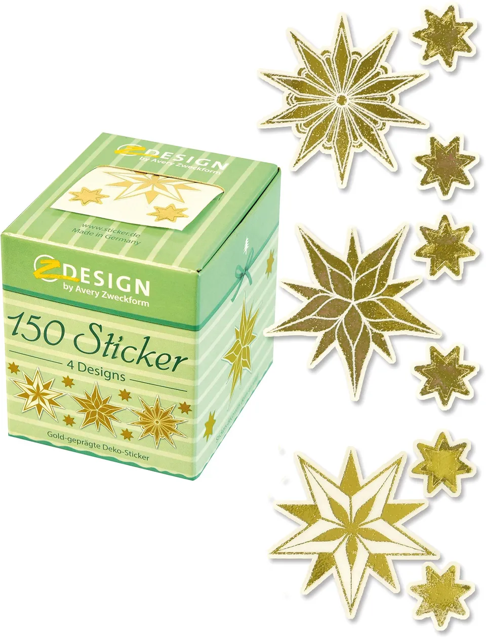 avery-zweckform-56823-sticker-sterne-goldpr-gung-transparent-38-mm-50-st-ck-auf- image 1