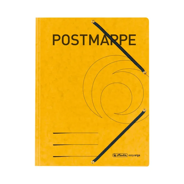herlitz-postmappe-greenline-a4-mit-gummizug-gelb image 1