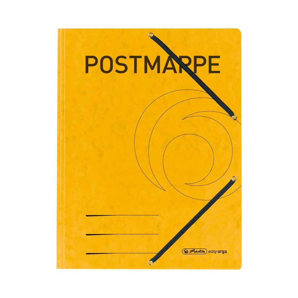 herlitz-postmappe-greenline-a4-mit-gummizug-gelb image 1