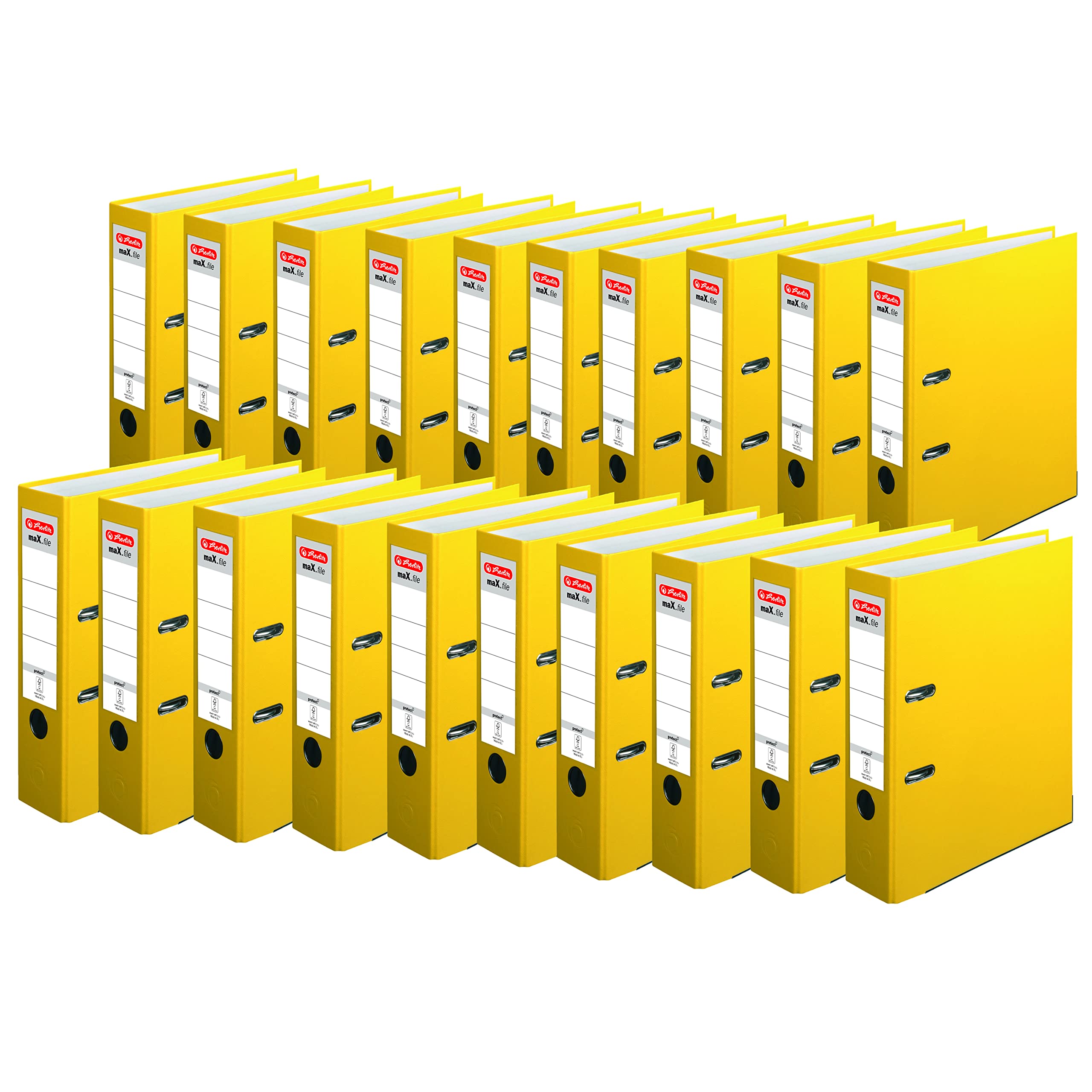 herlitz-ordner-a4-max-file-protect-8-cm-gelb-einsteckordner-20-st-ck image 1
