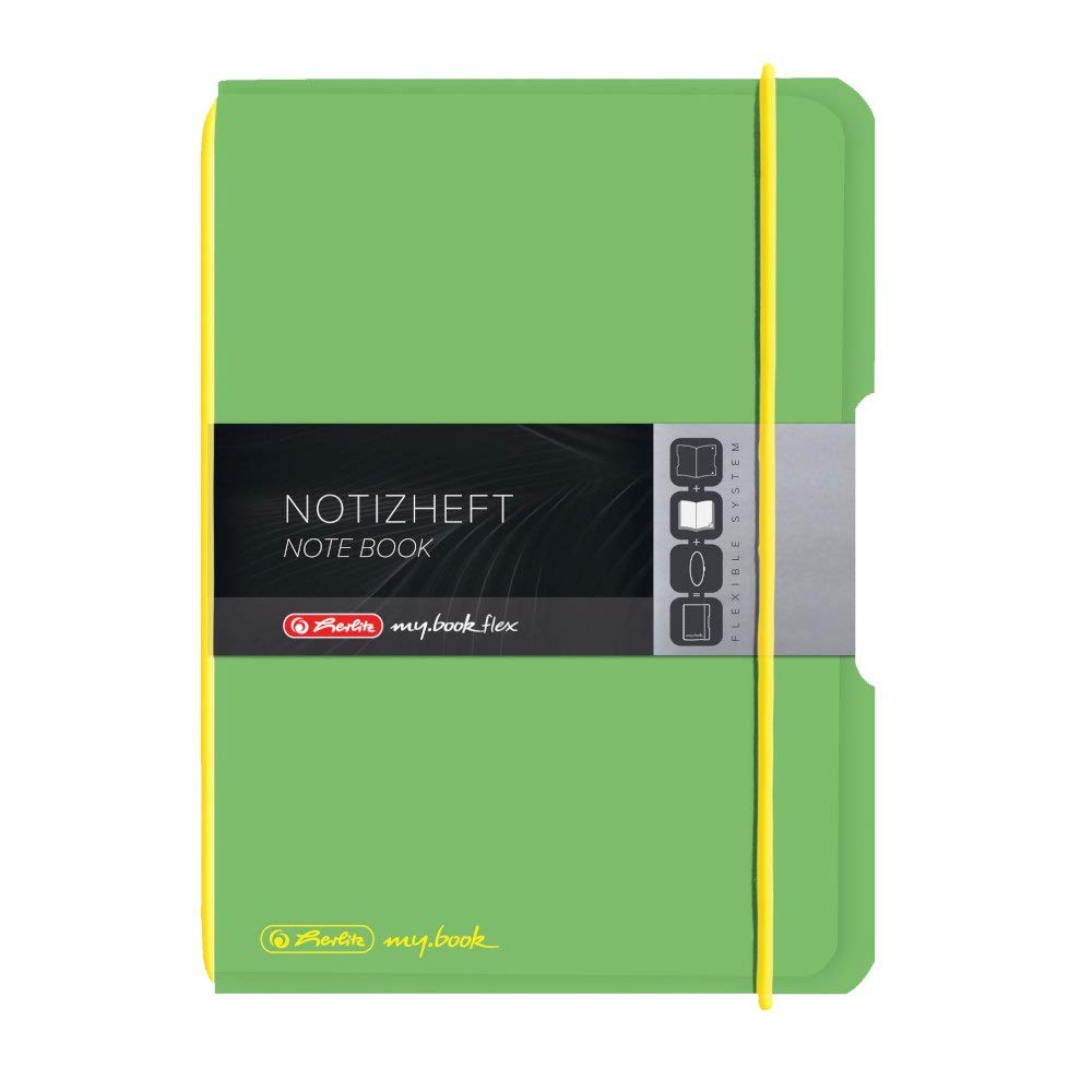 herlitz-11361581-notizheft-my-book-flex-a6-kariert-hellgr-n-40-blatt image 1