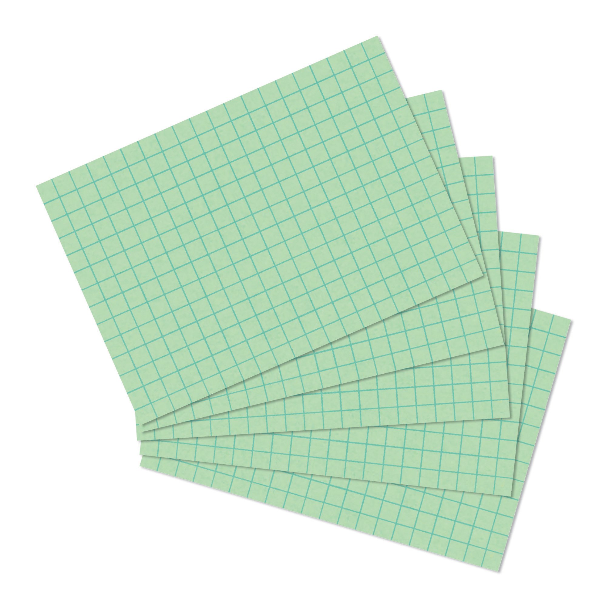 herlitz-karteikarten-a6-kariert-gr-n-170-g-m-100-st-ck image 1