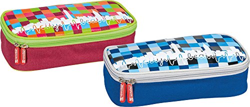 brunnen-schlamper-etui-city-beat-22-x-11-x-6-cm-schlamperm-ppchen-rot-kariert image 5