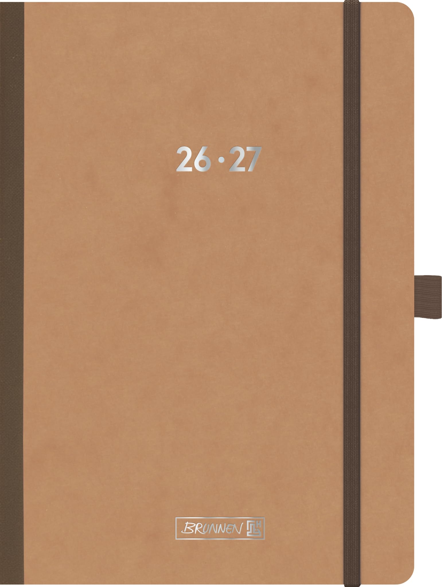 brunnen-sch-lerkalender-2026-2027-fact-plus-a5-pressspan-braun-18-monate image 1