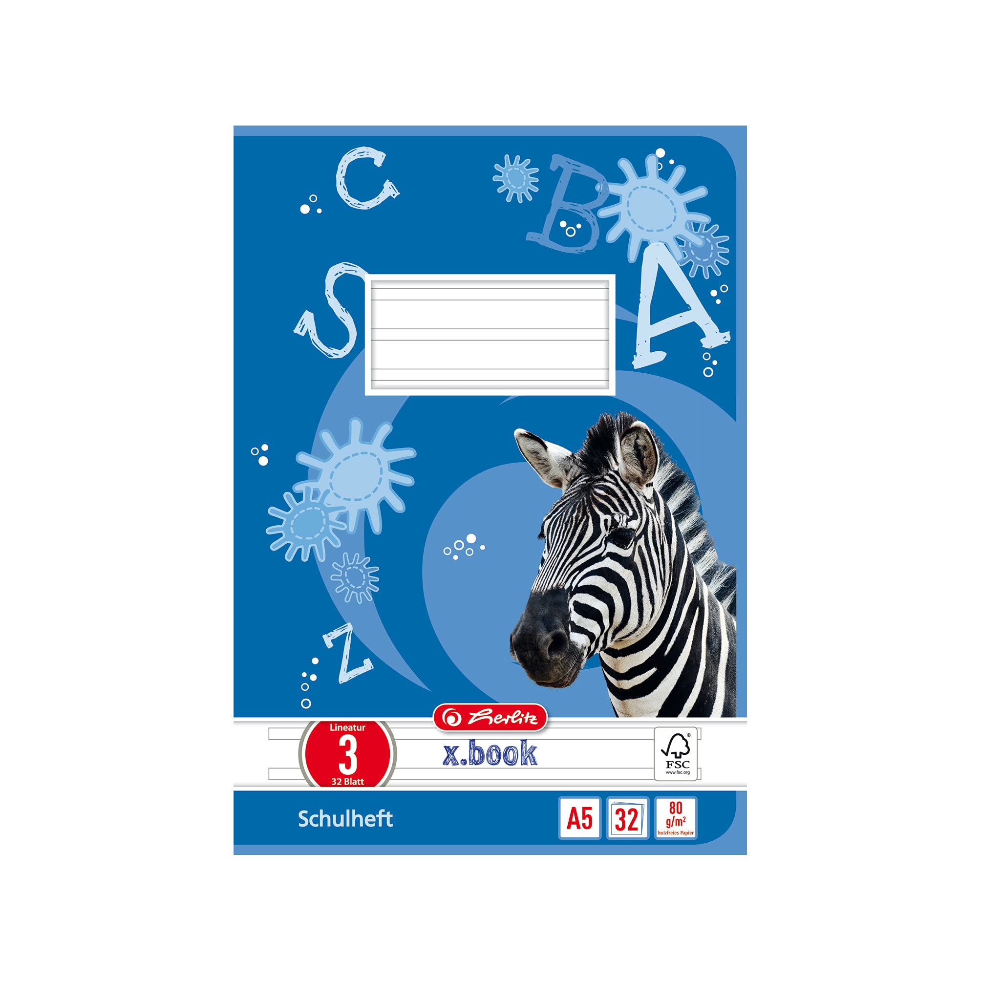 herlitz-x-book-schulheft-a5-lineatur-3-liniert-32-blatt-5-st-ck image 1