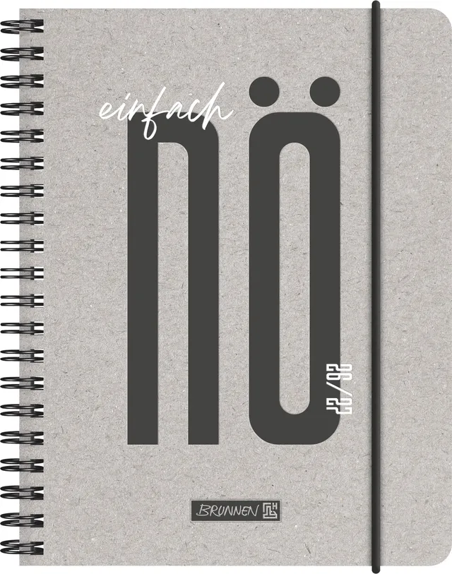 brunnen-sch-lerkalender-nope-2026-2027-a6-karton-grau-schwarz-18-monate-juli-202 image 1