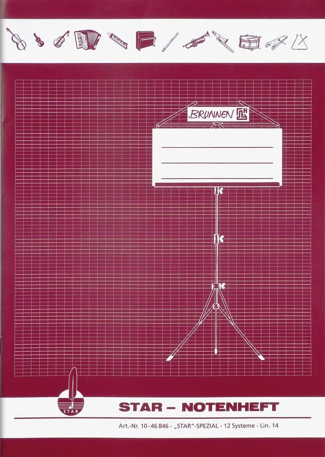 brunnen-1046846-notenheft-a4-8-blatt-12-systeme-mit-hilfslinien image 1