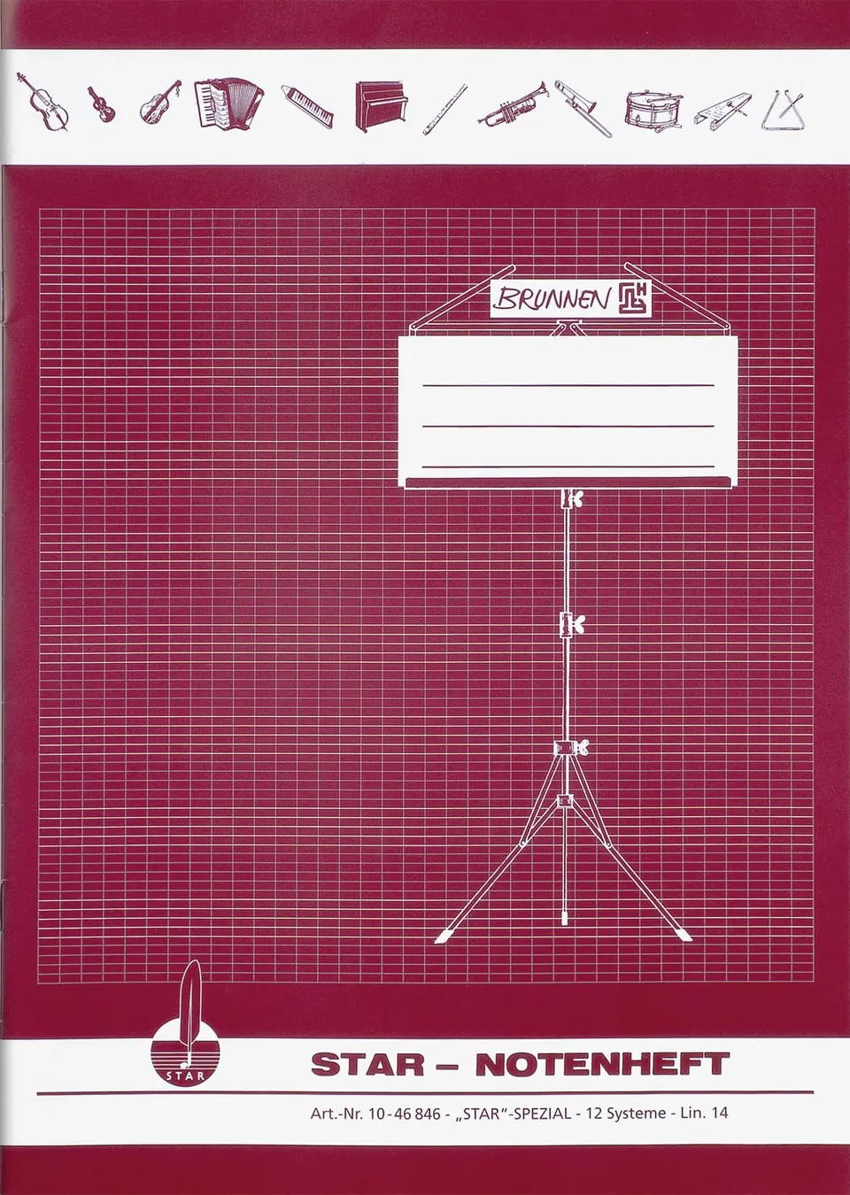 brunnen-1046846-notenheft-a4-8-blatt-12-systeme-mit-hilfslinien image 1