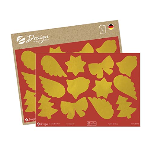 avery-zweckform-z-design-54618-weihnachts-sticker-gold-24-aufkleber-sterne-tanne image 8