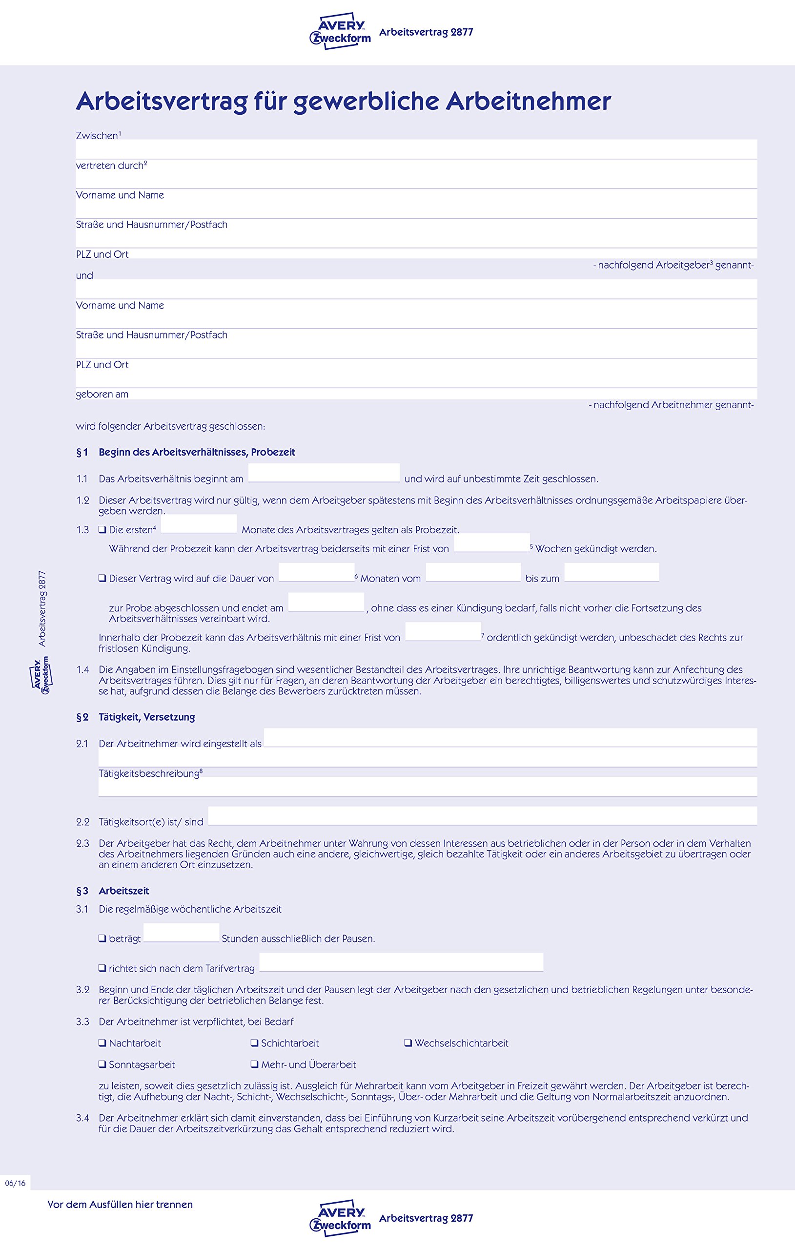 avery-zweckform-2877-arbeitsvertrag-gewerbliche-arbeitnehmer-a4-selbstdurchschre image 2