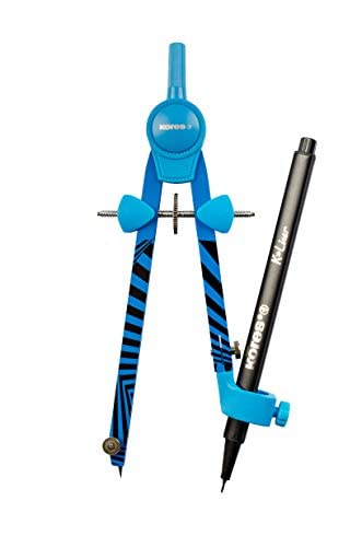 kores-grafiko-neon-metall-zirkel-mit-stift-adapter-und-mine-im-etui image 2