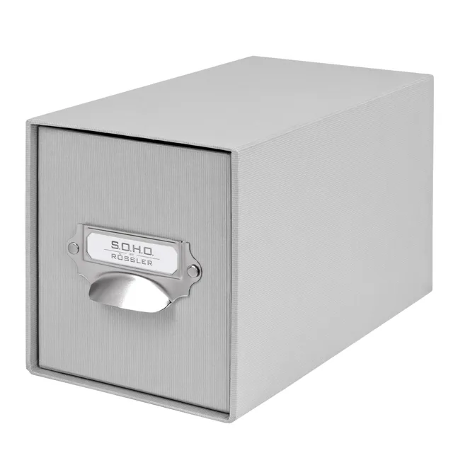 r-ssler-s-o-h-o-schubladenbox-a6-f-r-cds-fotos-stone-grau image 1