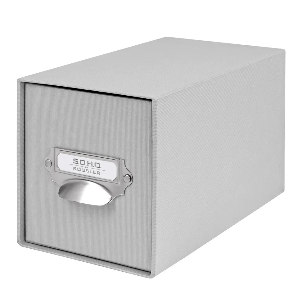 r-ssler-s-o-h-o-schubladenbox-a6-f-r-cds-fotos-stone-grau image 1