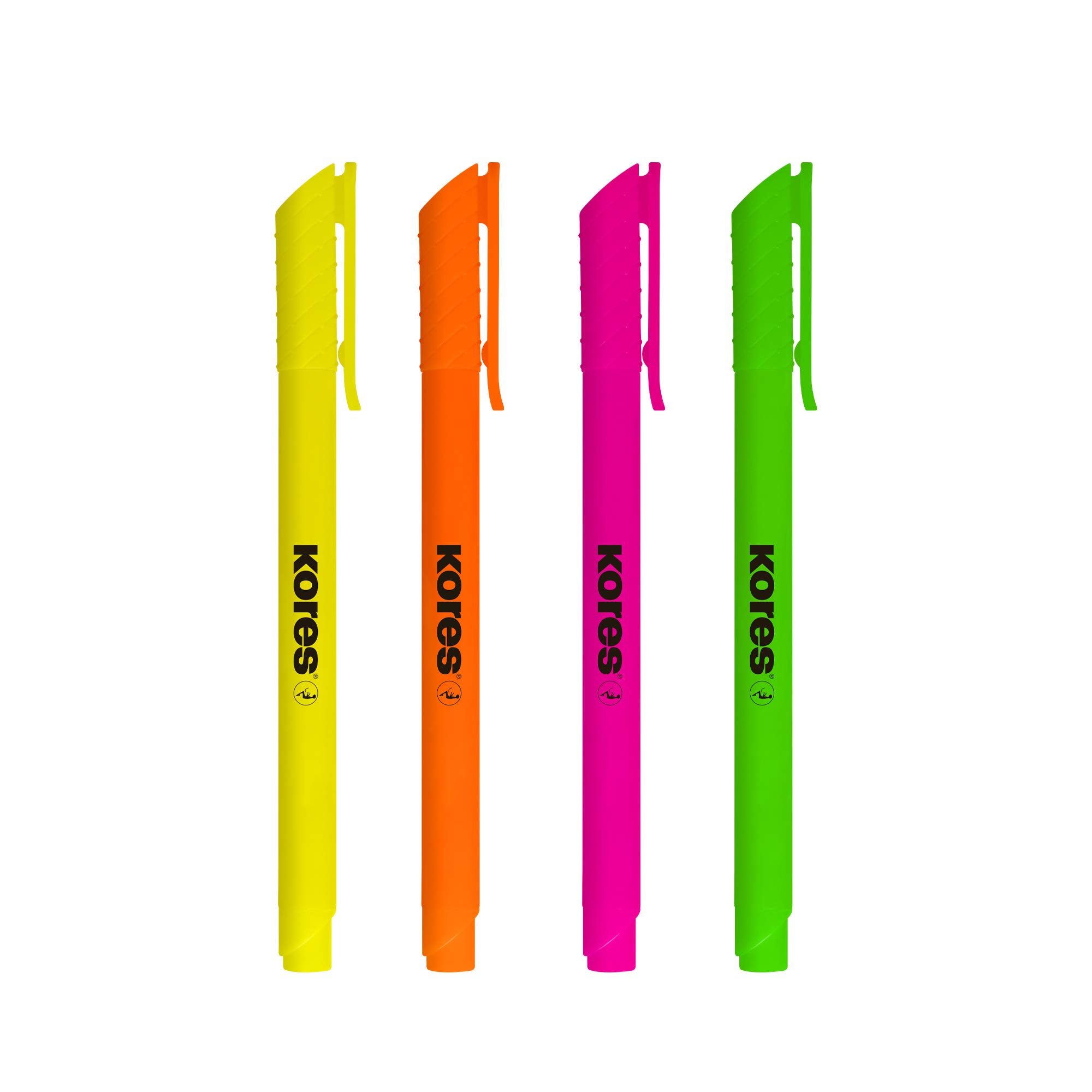 kores-high-liner-textmarker-keilspitze-neon-4er-pack-sortiert image 3