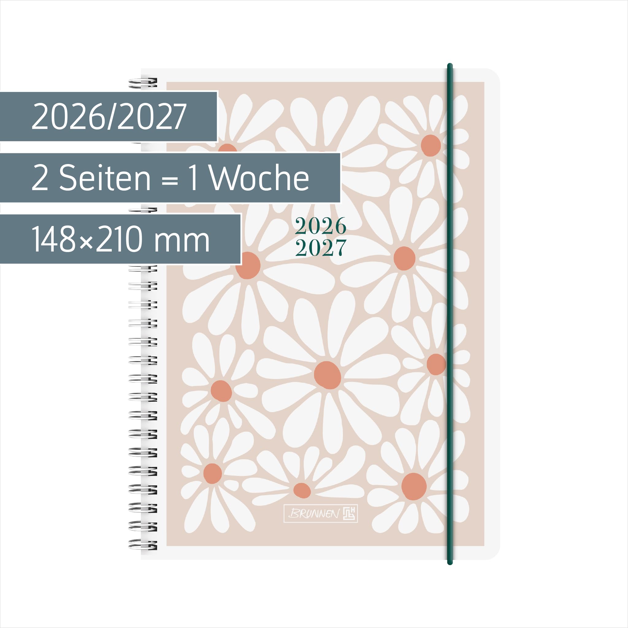 brunnen-sch-lerkalender-2026-2027-daisy-a5-wochenkalender-kunststoff image 2
