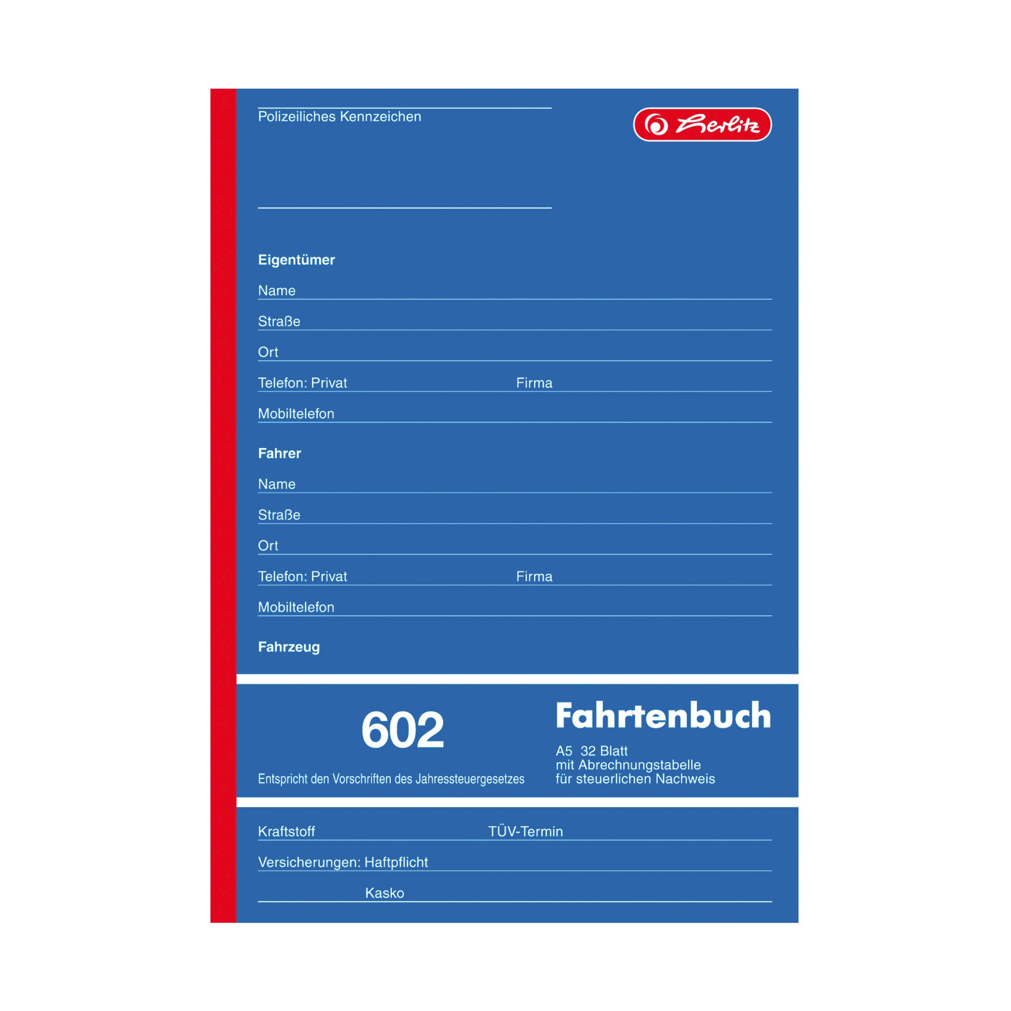 herlitz-fahrtenbuch-602-pkw-a5-hoch-32-blatt-2er-pack image 1