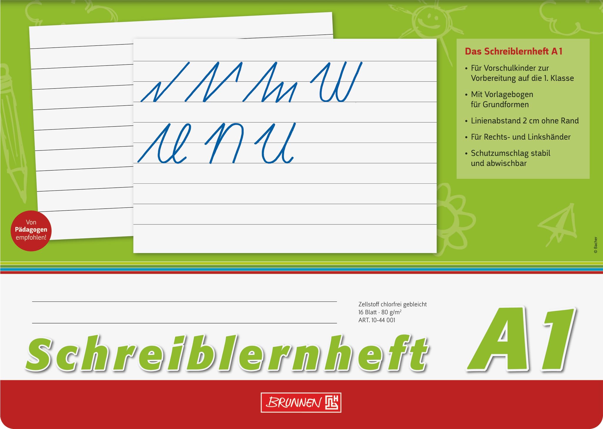 brunnen-schreiblernheft-a1-a4-quer-16-blatt-ohne-rand image 1